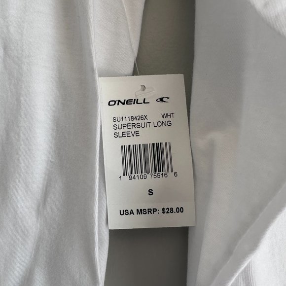 O'NEILL New Shirt Men's Small Long Sleeve Graphic T-Shirt White NWT Pullover - Picture 2 of 7